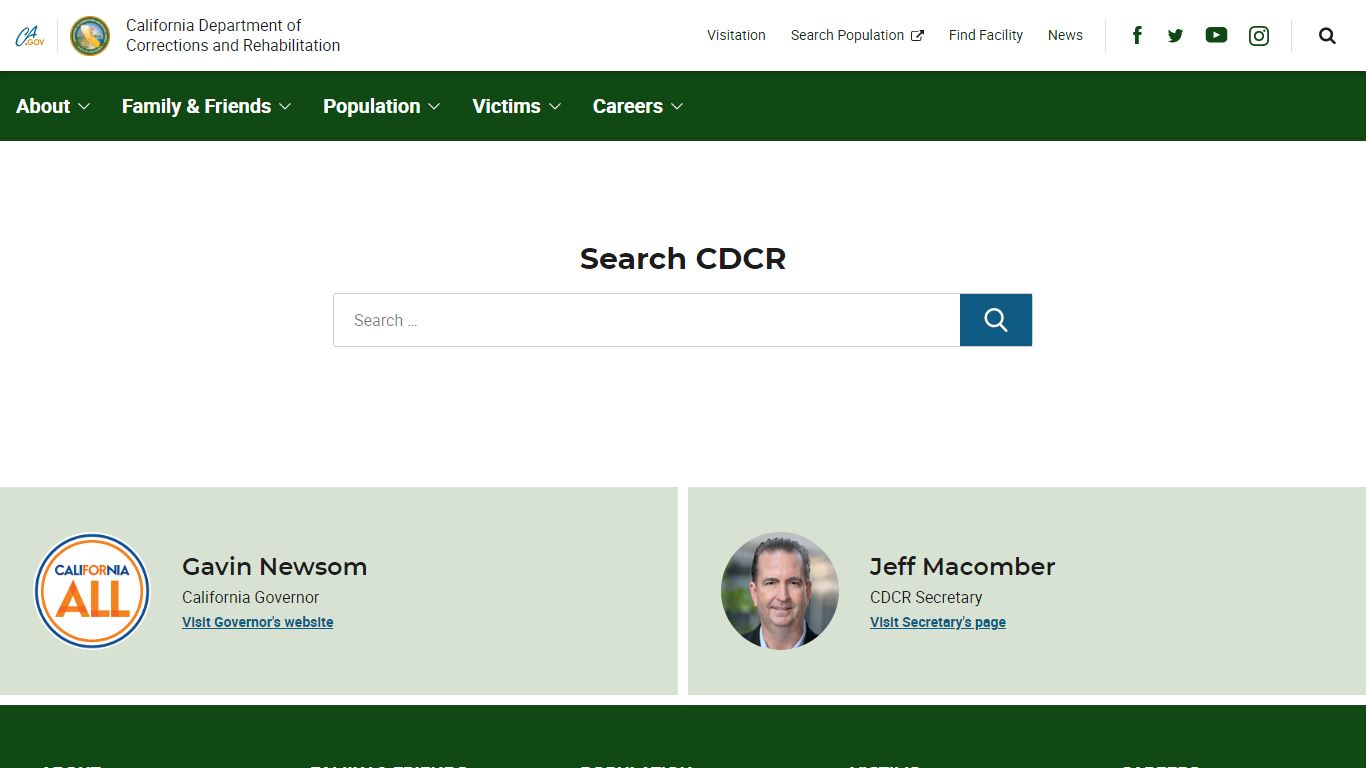 Search CDCR - The California Department of Corrections and Rehabilitation